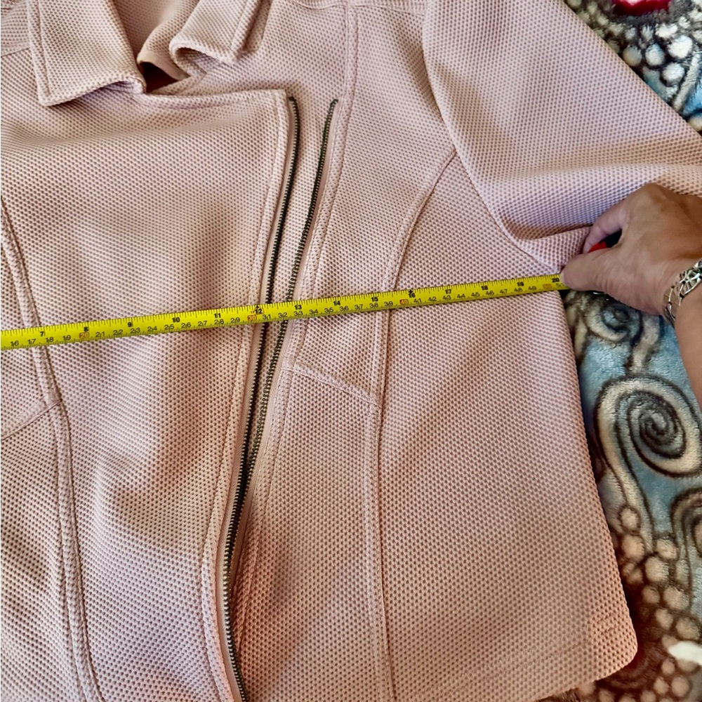 Torrid Pink Cropped Moto Jacket Size: 1 - Picture 6 of 14